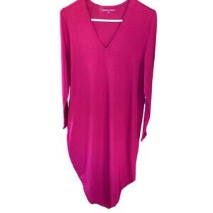 Universal standard pink v-neck long-sleeve geneva dress NWOT size 4XS (US 4-6)
